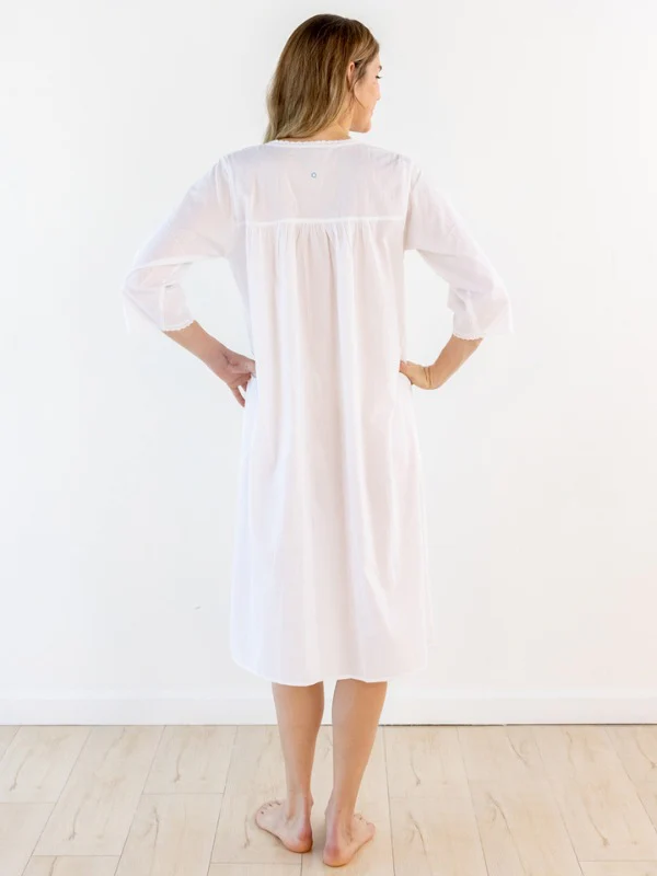 Alice White Cotton Nightgown - Image 4