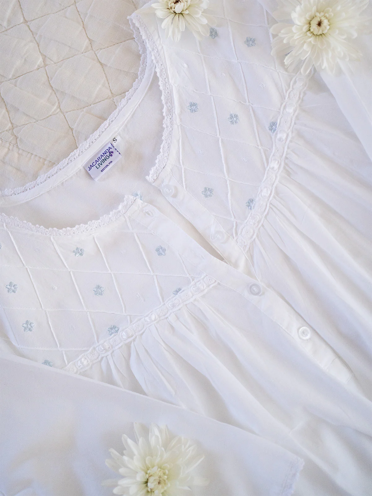 Alice White Cotton Nightgown - Image 6