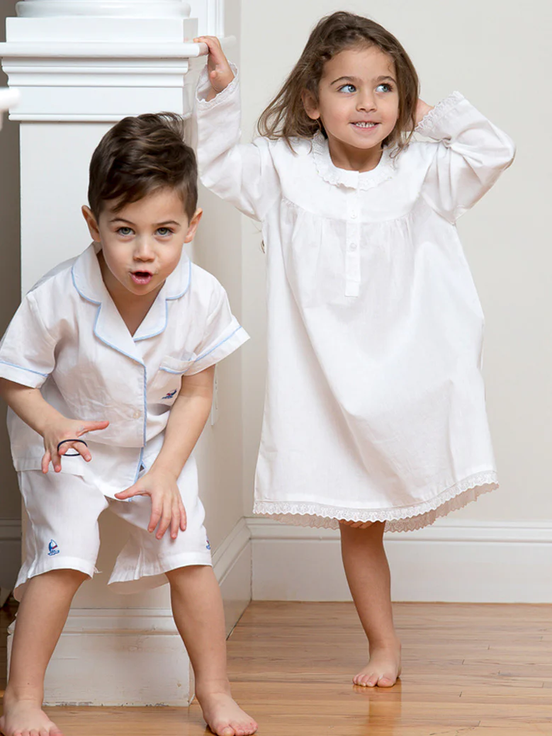 Annie White Cotton Dress, Lace - Image 3