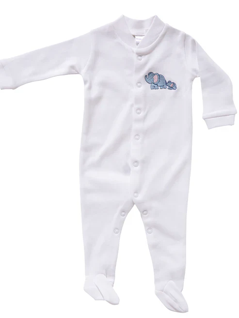Baby Footie, Combed Cotton, Embroidered Willy Whale - Image 18