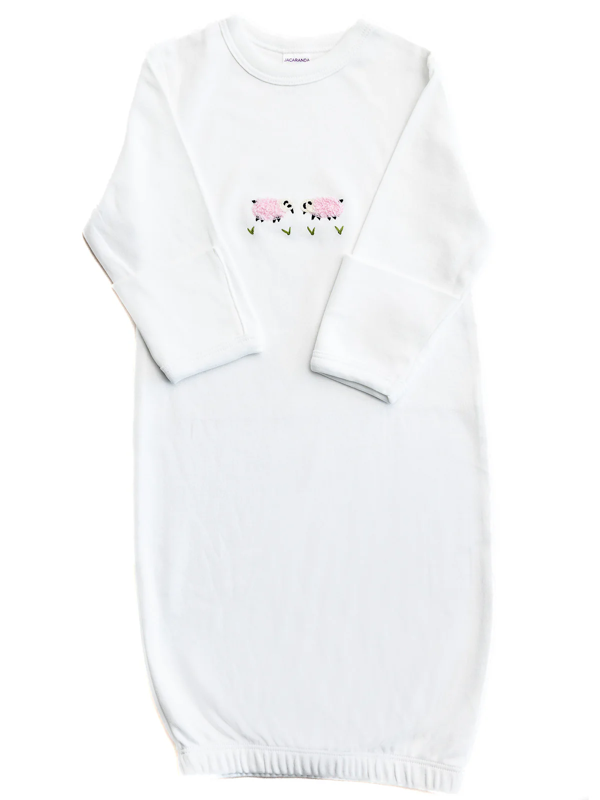 Baby Gown, Combed Cotton, Embroidered - Image 8