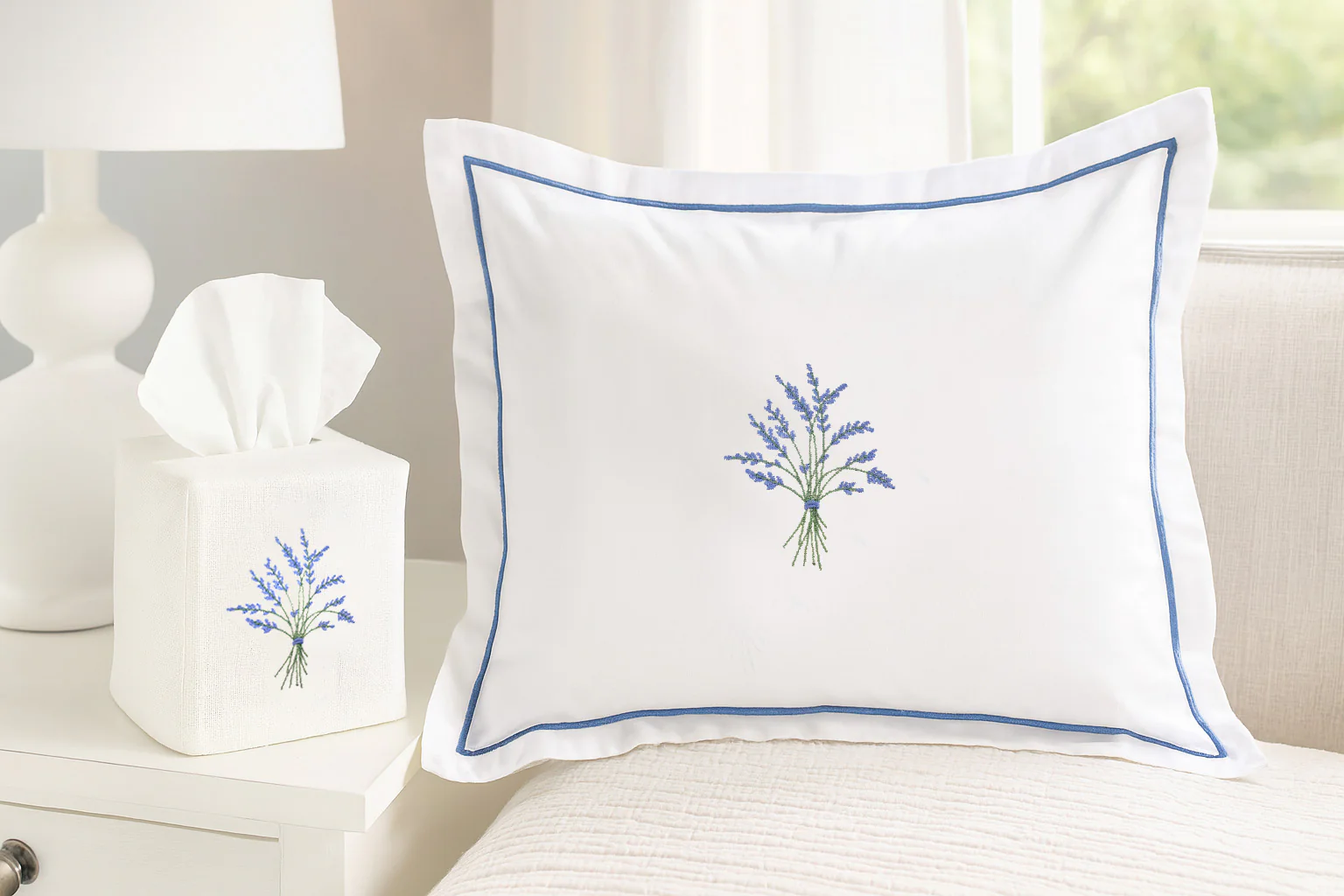 Boudoir Pillow Cover, Blue Heather (Blue) - Image 3