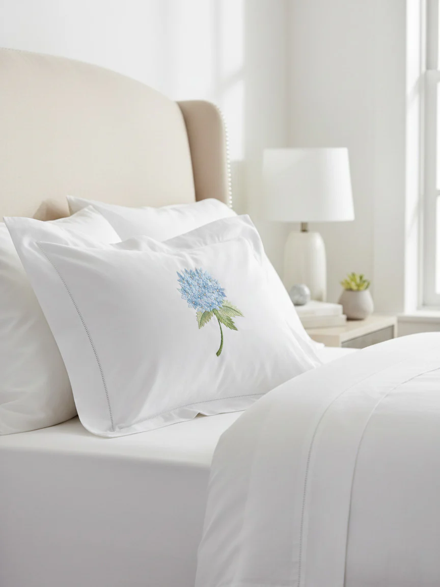 Boudoir Pillow Cover, Embroidered with Hem Stitch - Image 15