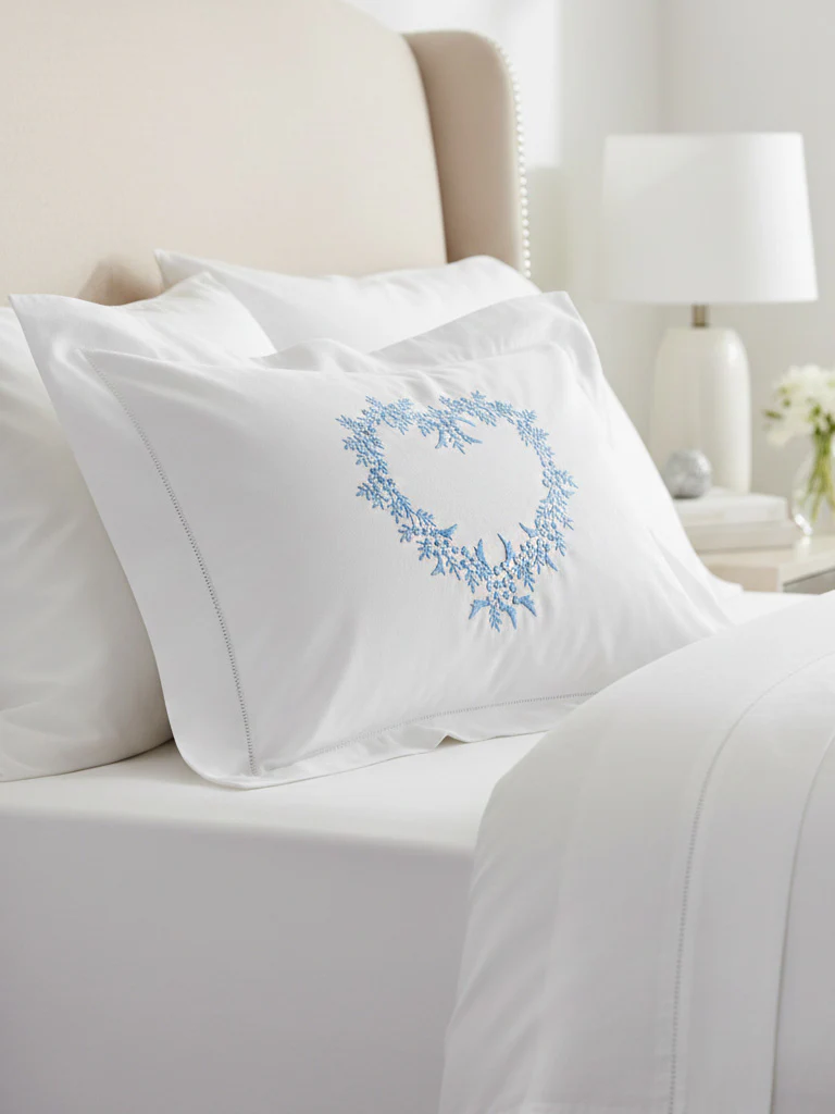 Boudoir Pillow Cover, Embroidered with Hem Stitch - Image 17