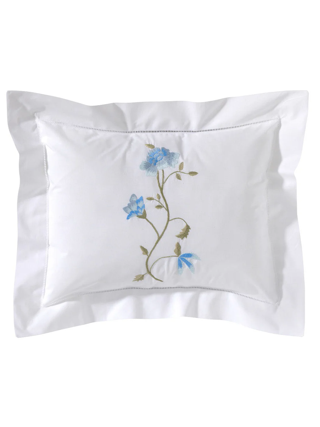 Boudoir Pillow Cover, Embroidered with Hem Stitch - Image 3