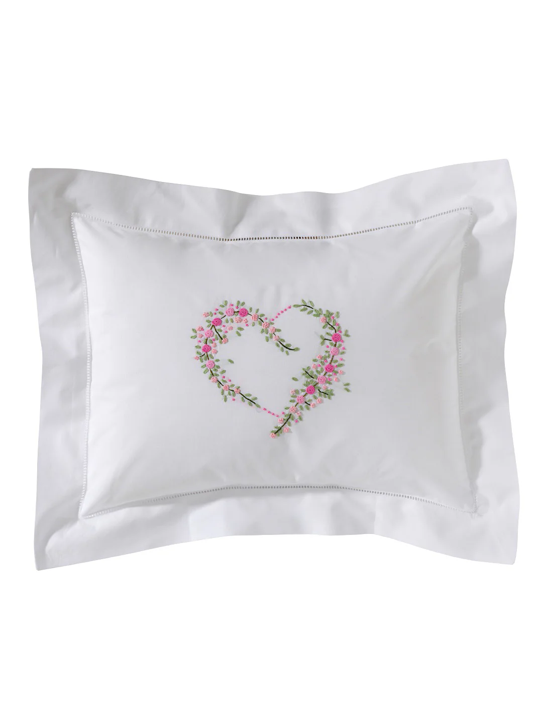 Boudoir Pillow Cover, Embroidered with Hem Stitch - Image 8