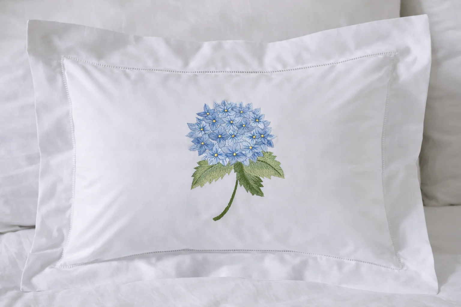 Boudoir Pillow Cover, French Hydrangea (Light Blue) - Image 2