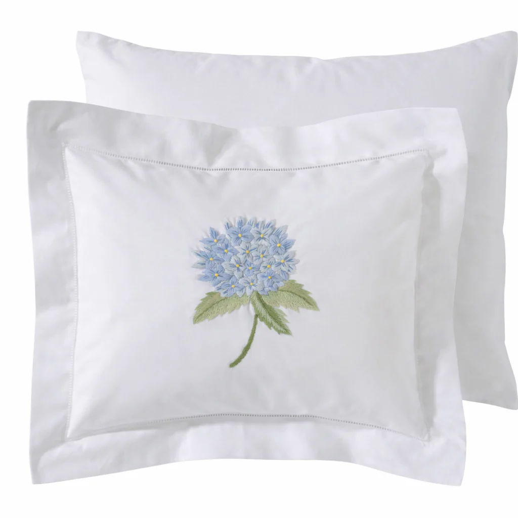 Boudoir Pillow Cover, French Hydrangea (Light Blue) - Image 3