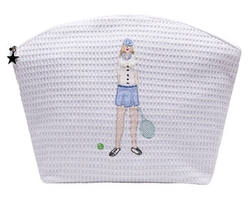 Cosmetic Bag (Large), Embroidered People - Image 8