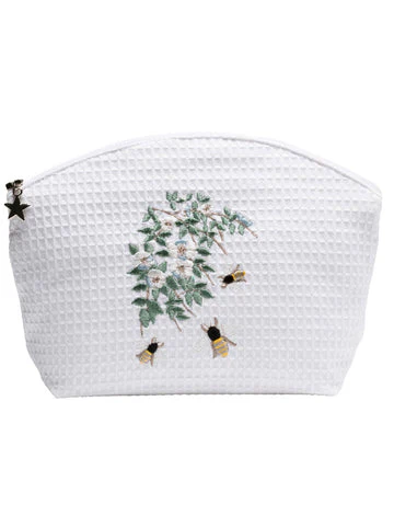 Cosmetic Bag (Medium), Embroidered Bees - Image 2