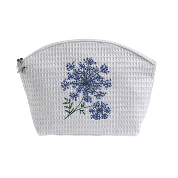 Cosmetic Bag (Medium), Embroidered Botanical