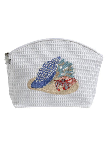 Cosmetic Bag (Medium), Embroidered Coastal - Image 14