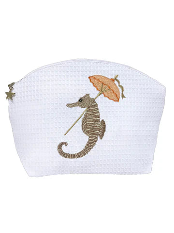 Cosmetic Bag (Medium), Embroidered Coastal - Image 3