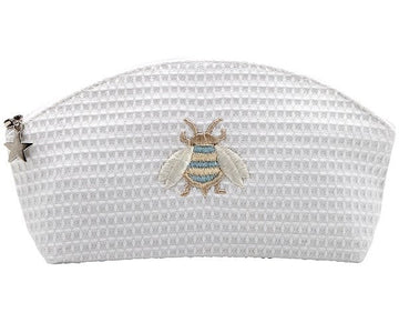 Cosmetic Bag (Small), Embroidered Bees - Image 2