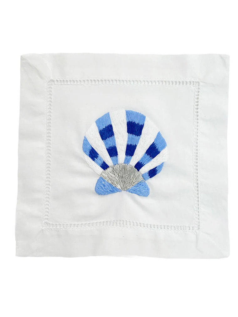 Hand Embroidered Cocktail Napkins – Set of 4 - Image 12