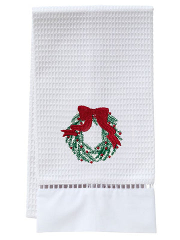 Guest Towel, Ladder Lace, Embroidered Holiday - Image 3