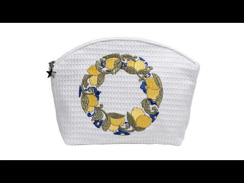 Slippers, Waffle Weave, Lemon Wreath - Image 3