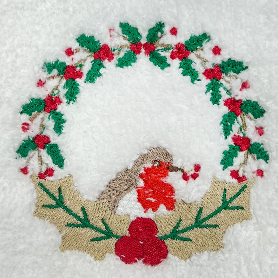 Guest Towel, Waffle Weave and Satin Trim, Holiday Designs - Image 10