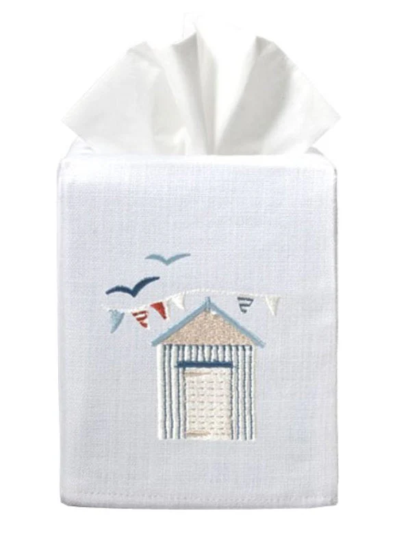 Tissue Box Cover, Linen Cotton, Beach House - Image 2