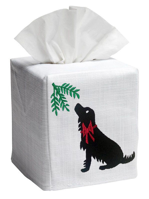 Tissue Box Cover, Holiday Yellow Lab - Image 3