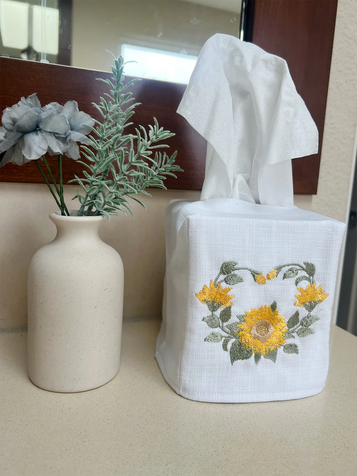 Tissue Box Cover, Sunflowers - Image 2