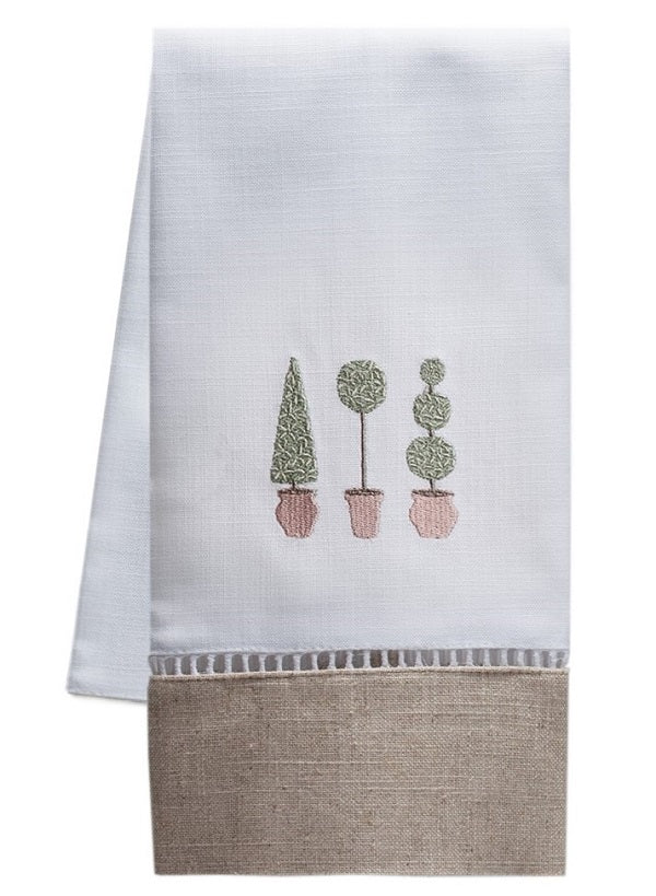 Guest Towel - Combo Linens, Ladder Lace, Embroidered - Image 6