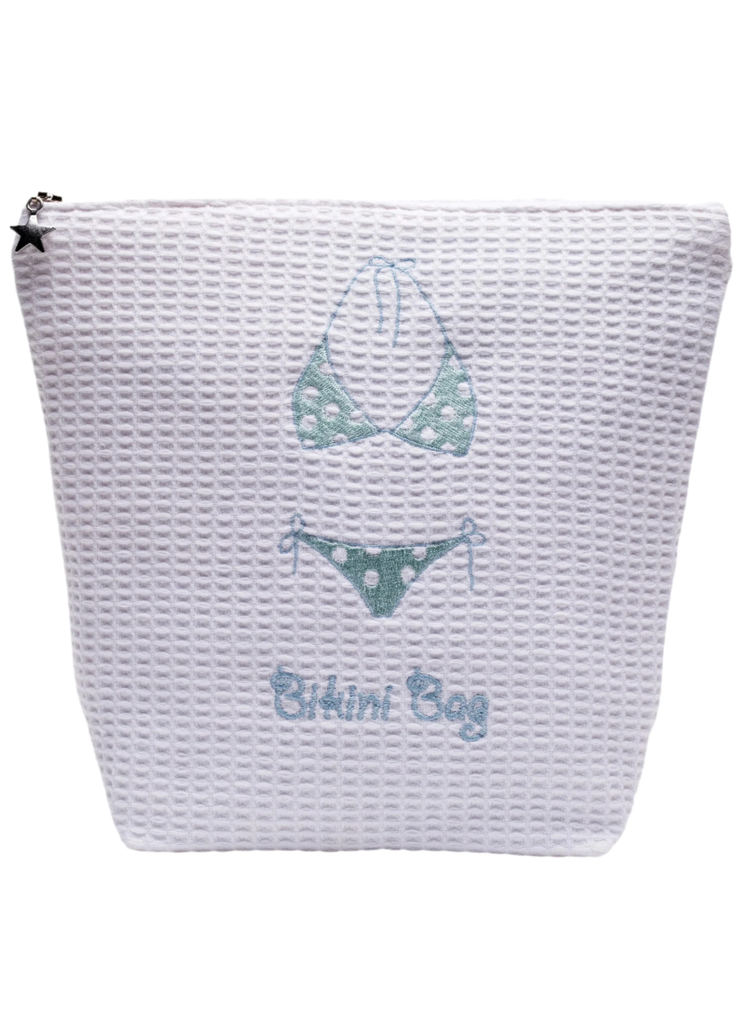 Bikini Bag - White Cotton Waffle Weave - Image 10