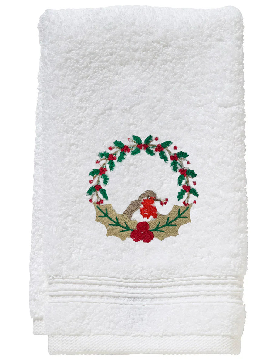 Guest Towel, Terry, Christmas Wreath - Image 14