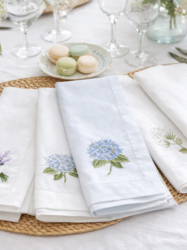 Dinner Napkin, French Hydrangea, Set of 2 - Image 5