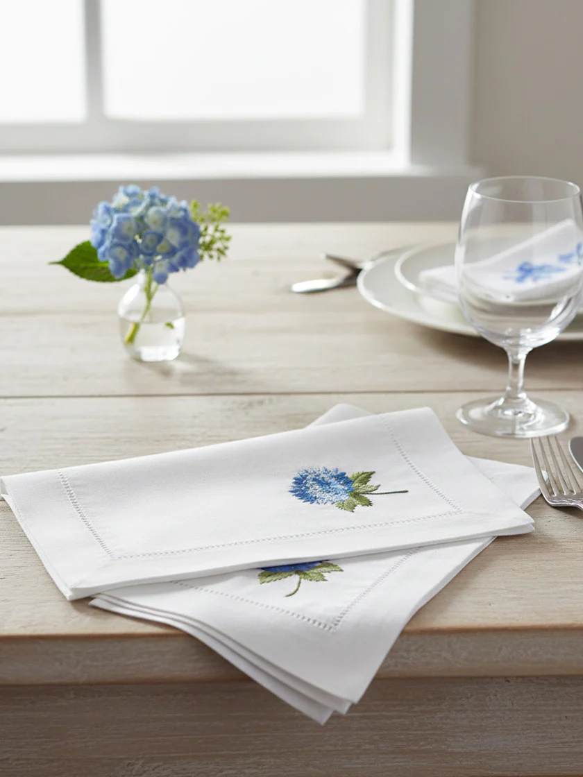 Dinner Napkin, French Hydrangea, Set of 2 - Image 7