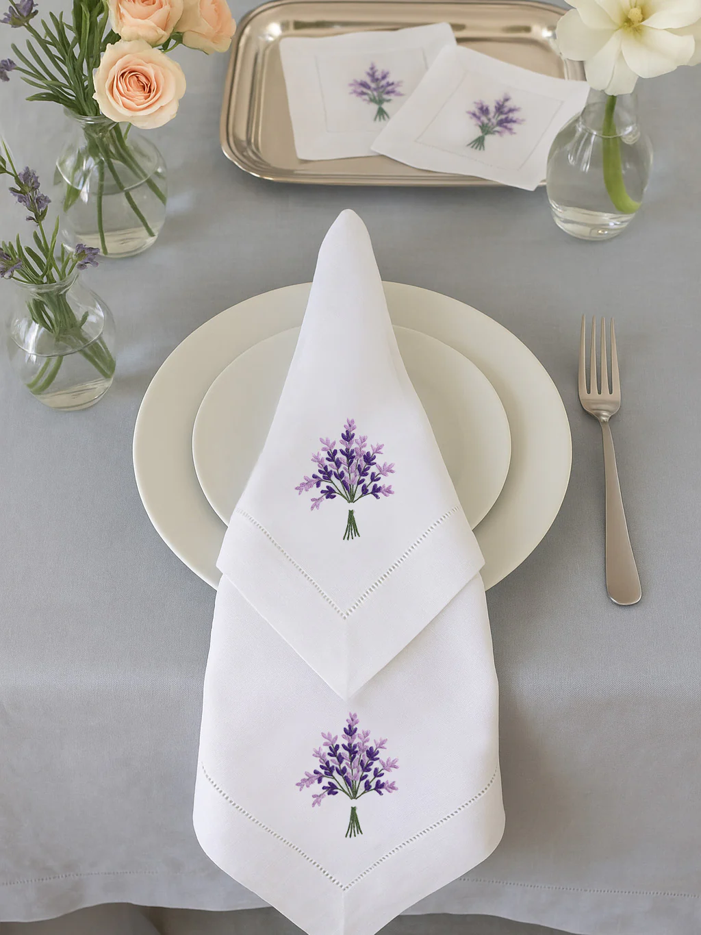 Dinner Napkin, French Hydrangea, Set of 2 - Image 9