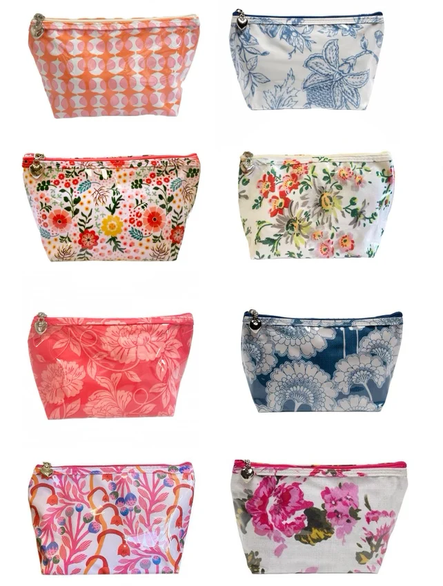 Cosmetic Bag (Small), Cotton/Waterproof PVC - Image 3
