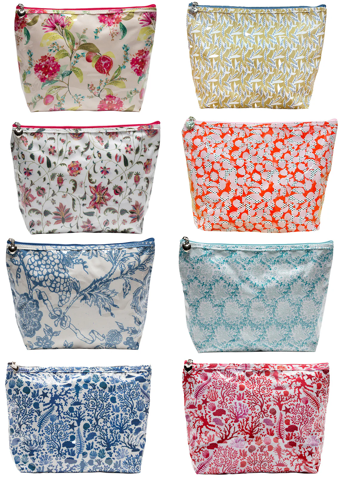 Cosmetic Bag (Medium), Gerbera (Aqua) - Image 3