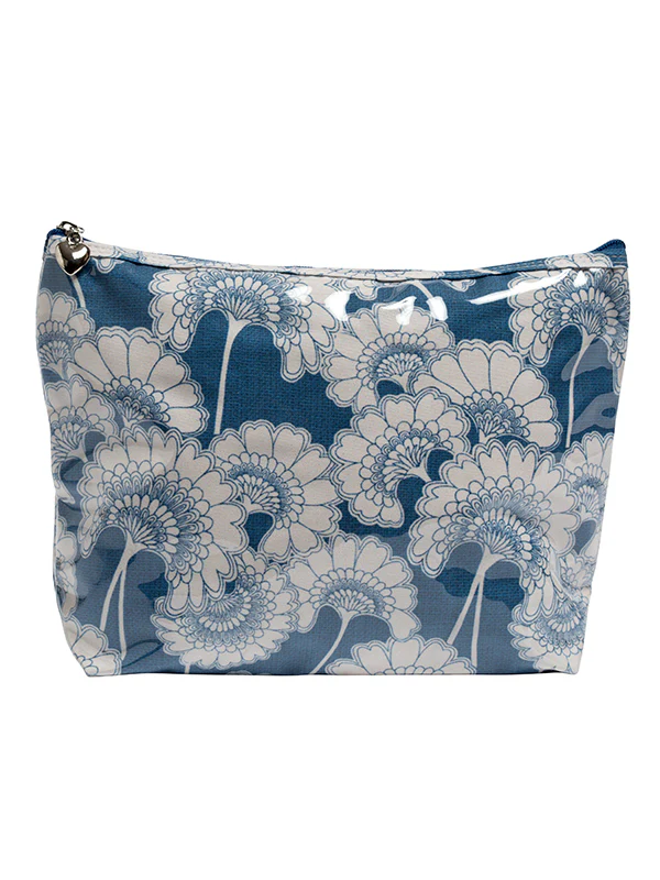 Cosmetic Bag (Medium), Floral Denim - Image 7