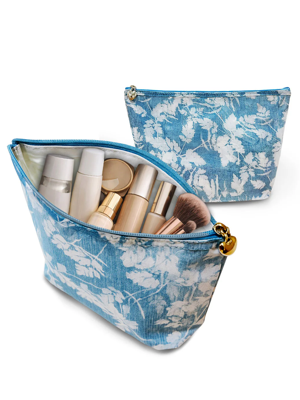 Cosmetic Bag (Medium), Cotton/Waterproof PVC - Image 2