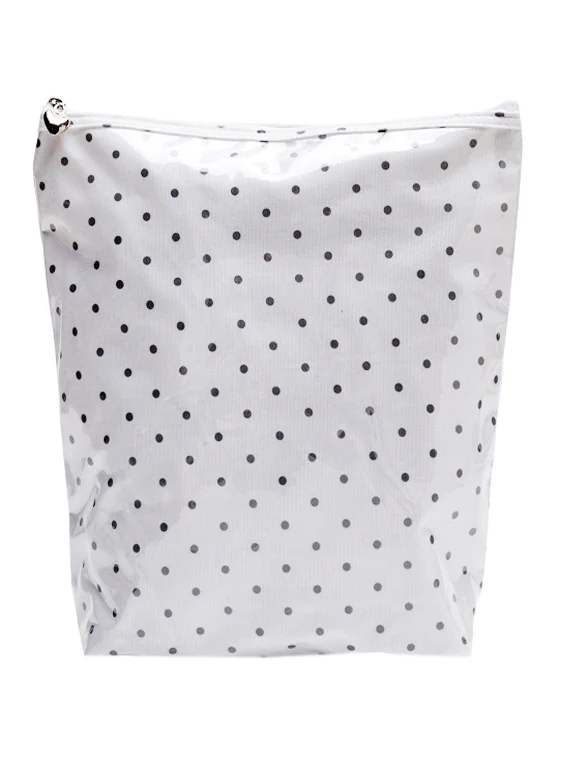 Cosmetic Bag (Large), Cotton/Waterproof PVC - Image 2