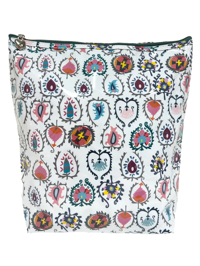 Cosmetic Bag (Large), Cotton/Waterproof PVC - Image 3