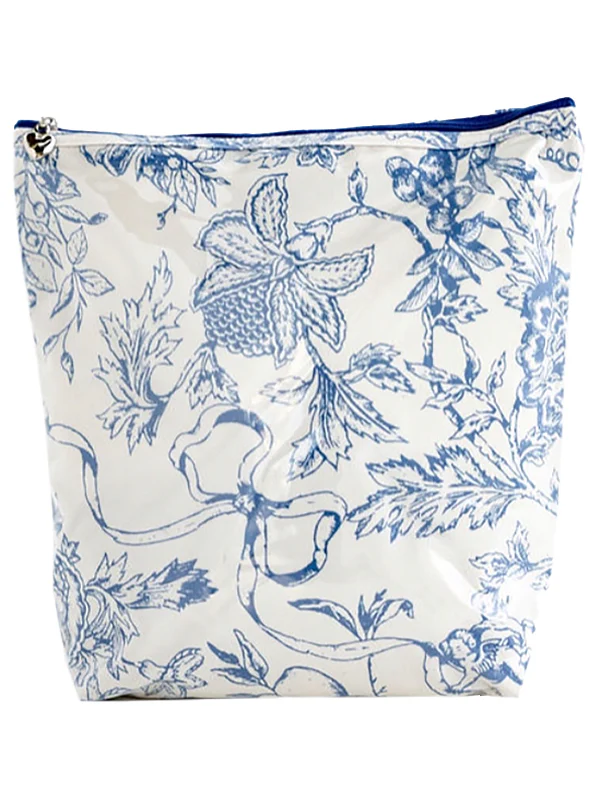 Cosmetic Bag (Large), Cotton/Waterproof PVC - Image 4