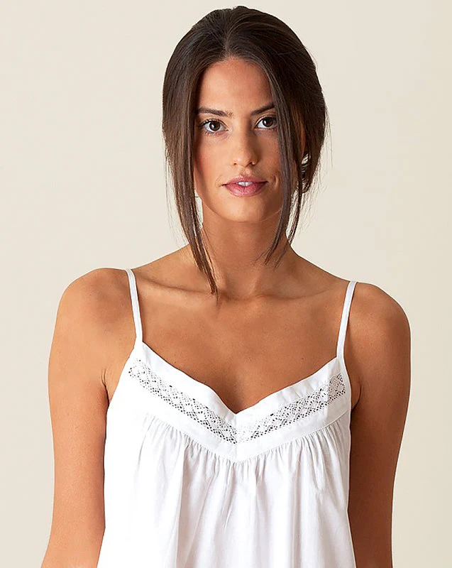 Kristen White Cotton Nightgown - Image 6