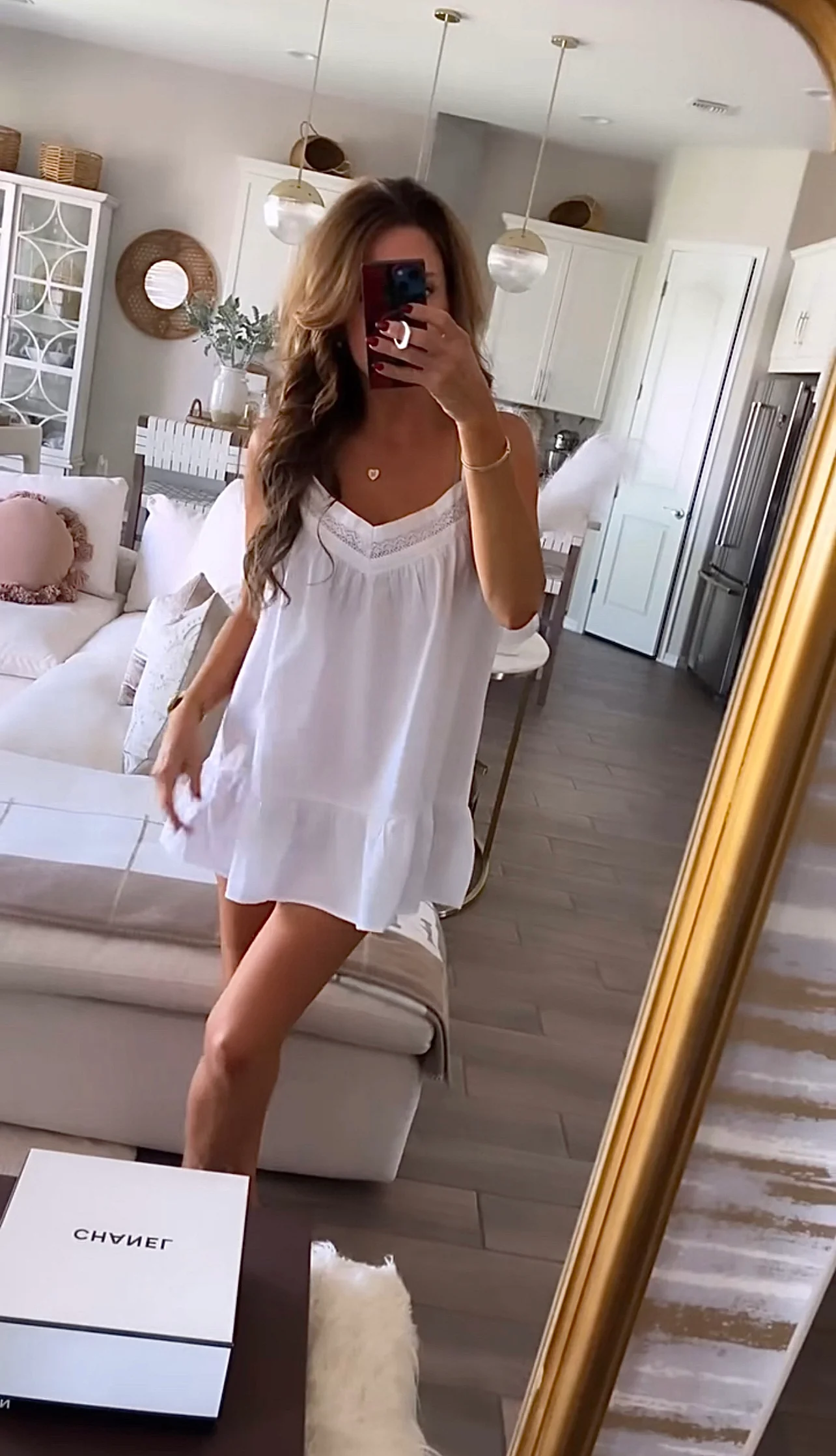 Kristen White Cotton Nightgown - Image 7
