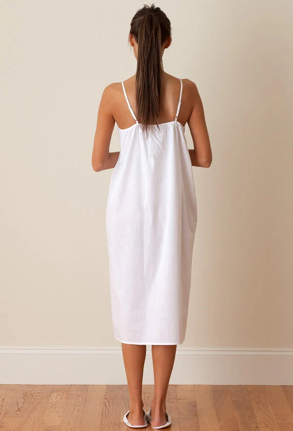 Amy White Cotton Nightgown - Image 4