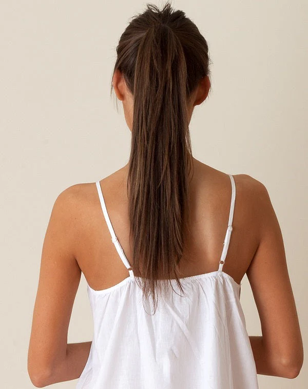 Amy White Cotton Nightgown - Image 5