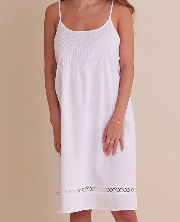 Hannah White Cotton Nightgown - Image 2