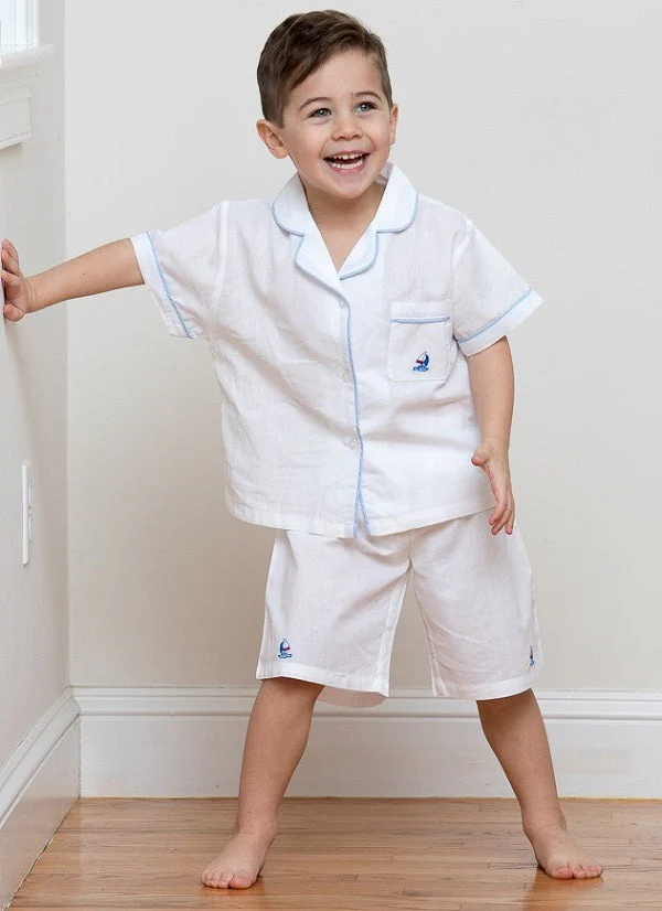 Ship Shape Shorts, Embroidered Sailboat - Image 3