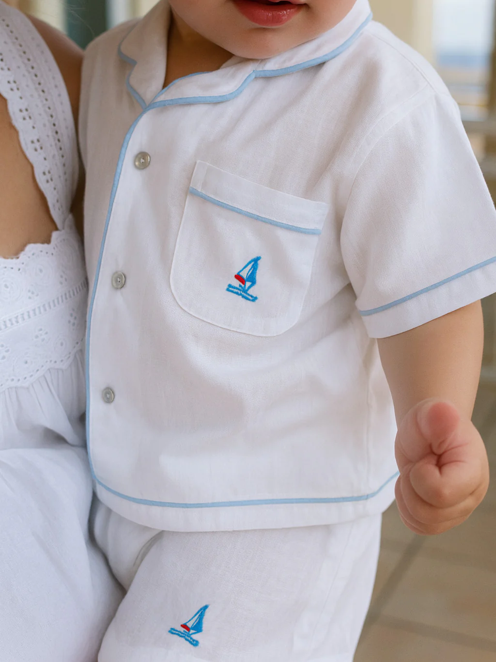 Ship Shape Shorts, Embroidered Sailboat - Image 8