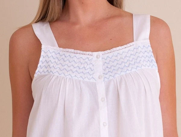 Vicki White Cotton Nightgown - Image 7