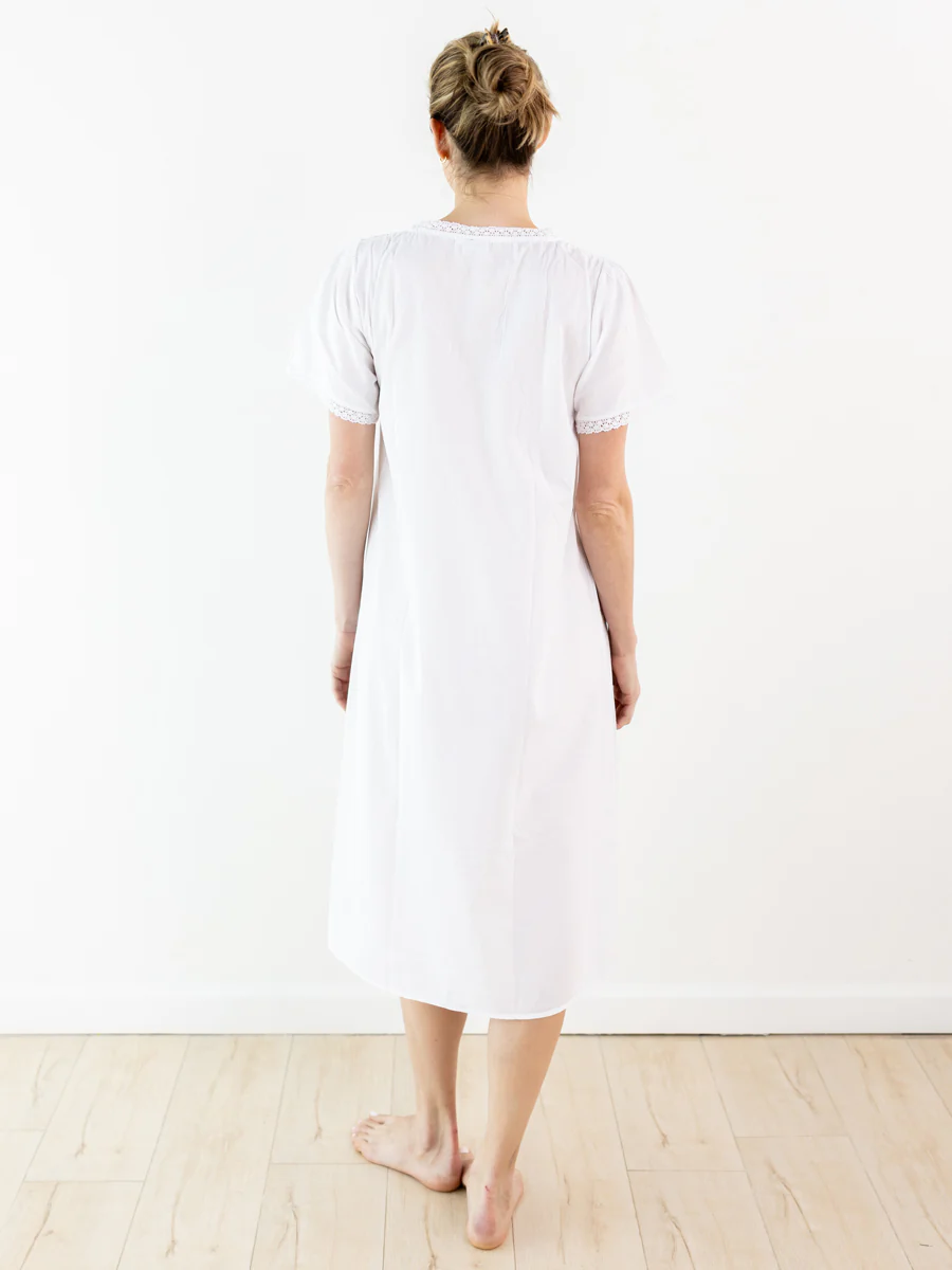 Lynn White Cotton Nightgown - Image 3