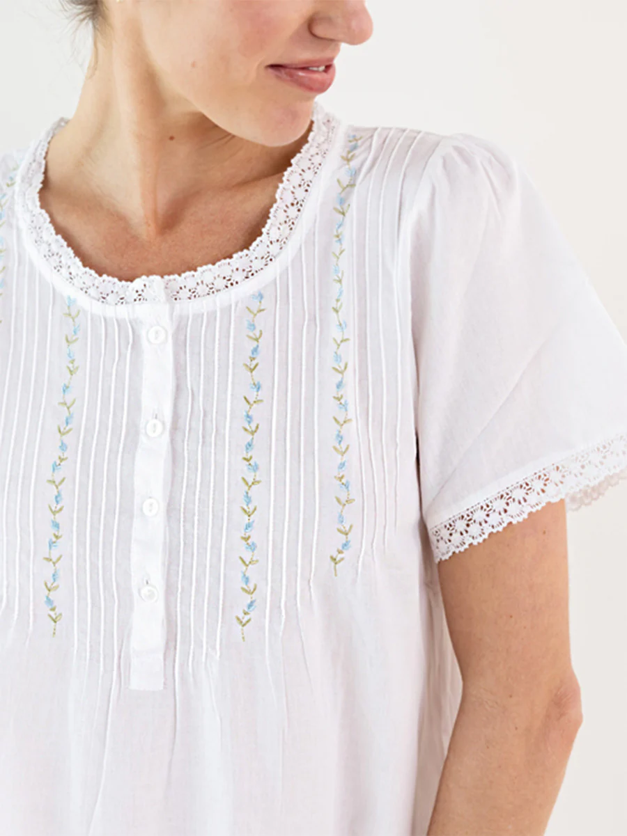 Lynn White Cotton Nightgown - Image 4