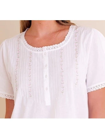 Lynn White Cotton Nightgown - Image 6
