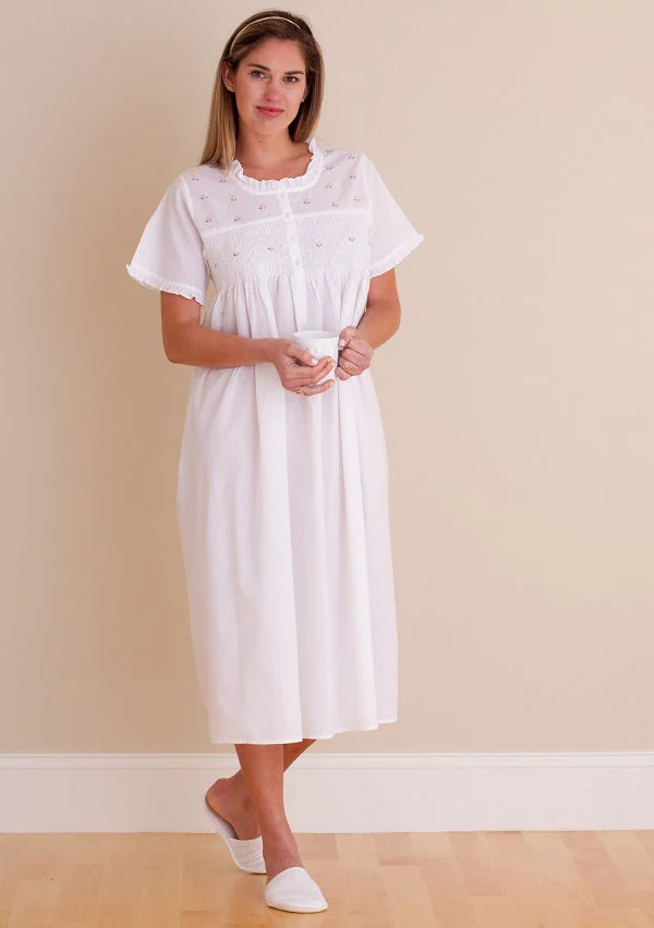 Cathy White Cotton Nightgown - Image 2